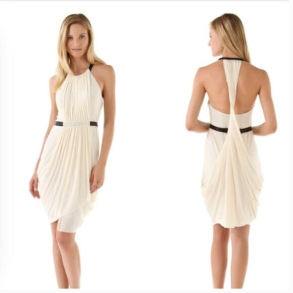 Rag & Bone Black Rowan Draped Dress Size 2 - Picture 1 of 14